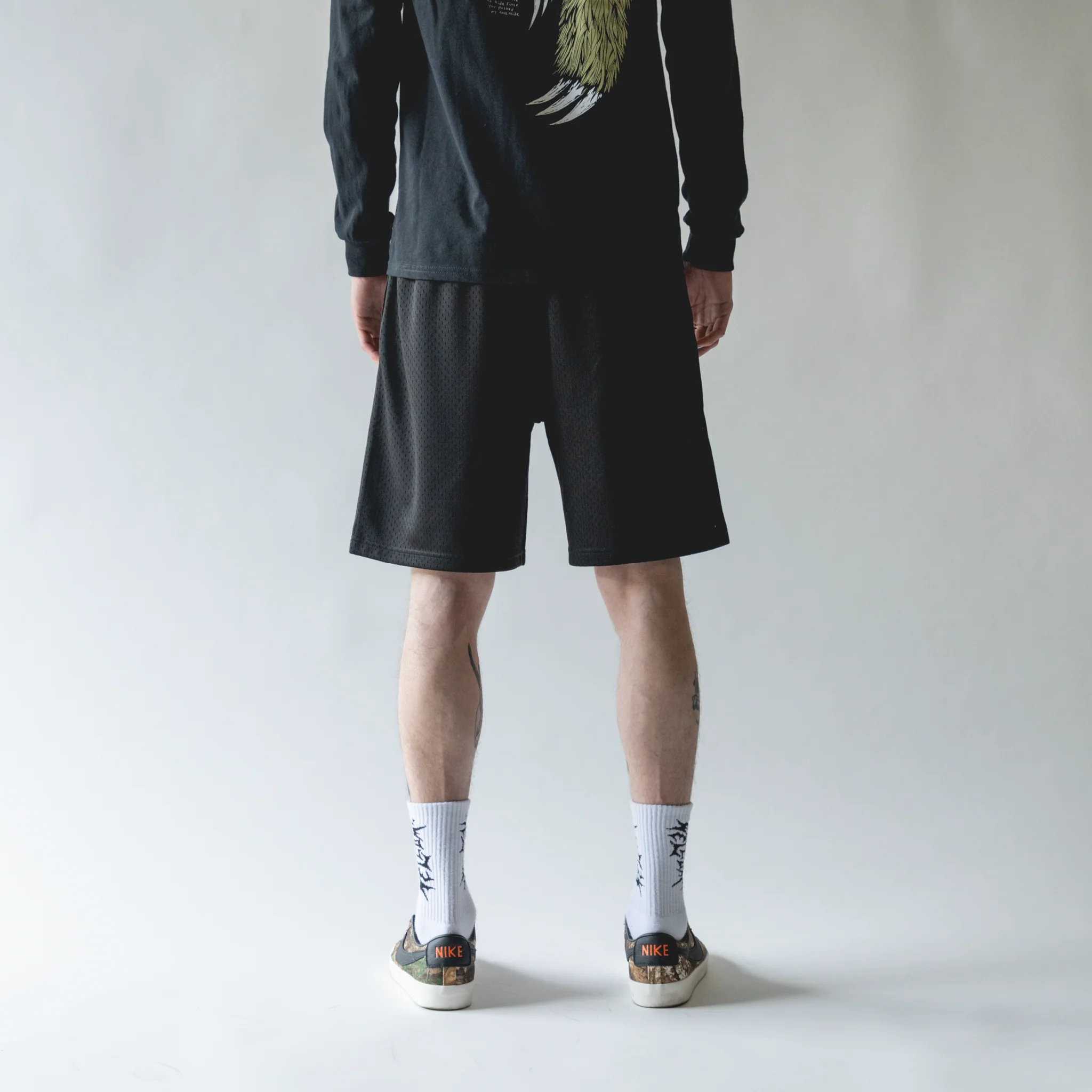 Barb Mesh Shorts - Black - Image 7