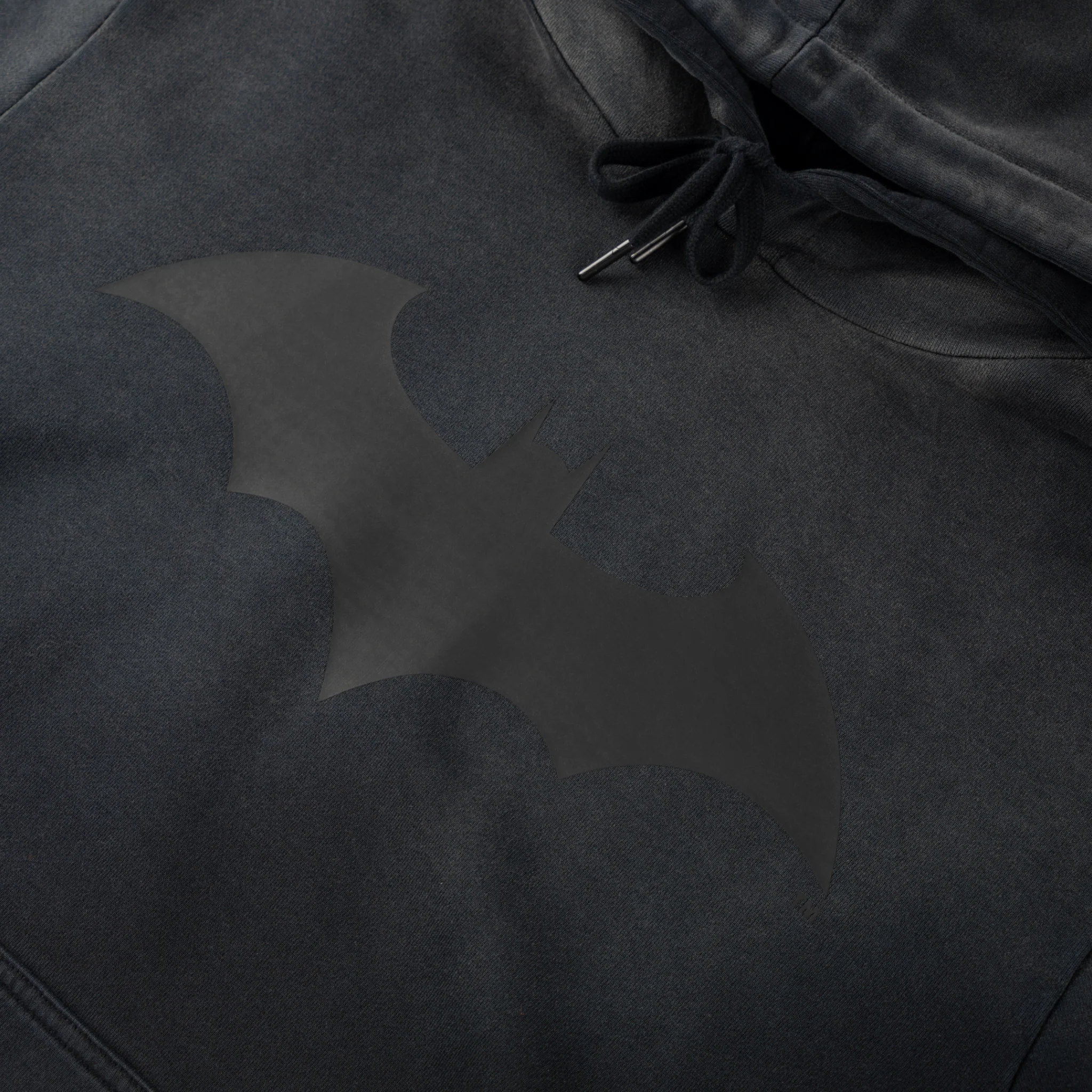 Batman x Welcome - Bat Logo Enzyme-Washed Hoodie - Image 4