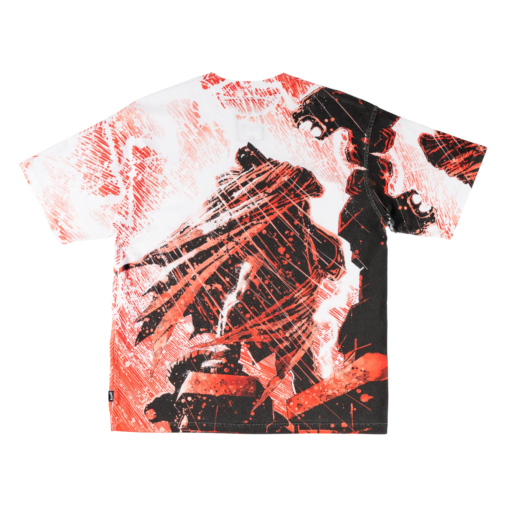 Batman x Welcome - Gargoyle All-Over Print Boxy Knit Tee - Image 2