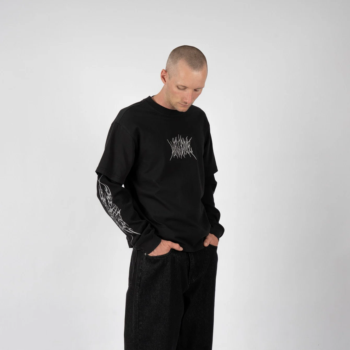 Caste Garment-Dyed Layered Knit - Image 4