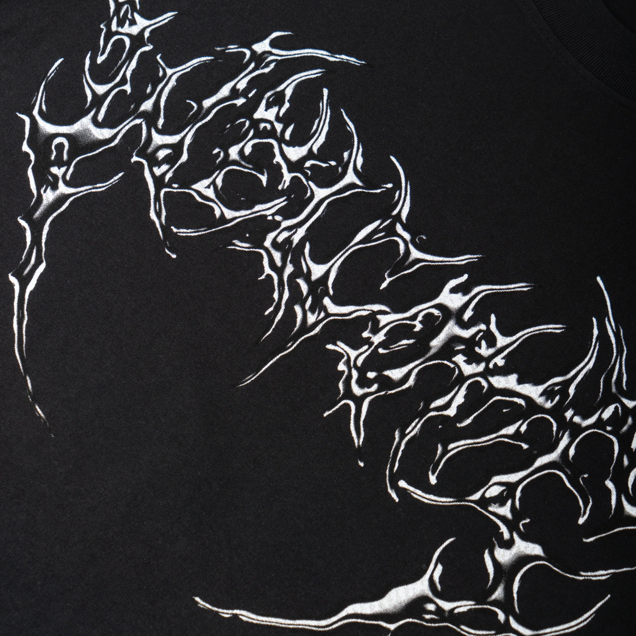 Chrome Fang Garment-Dyed Boxy Tee - Black - Image 3