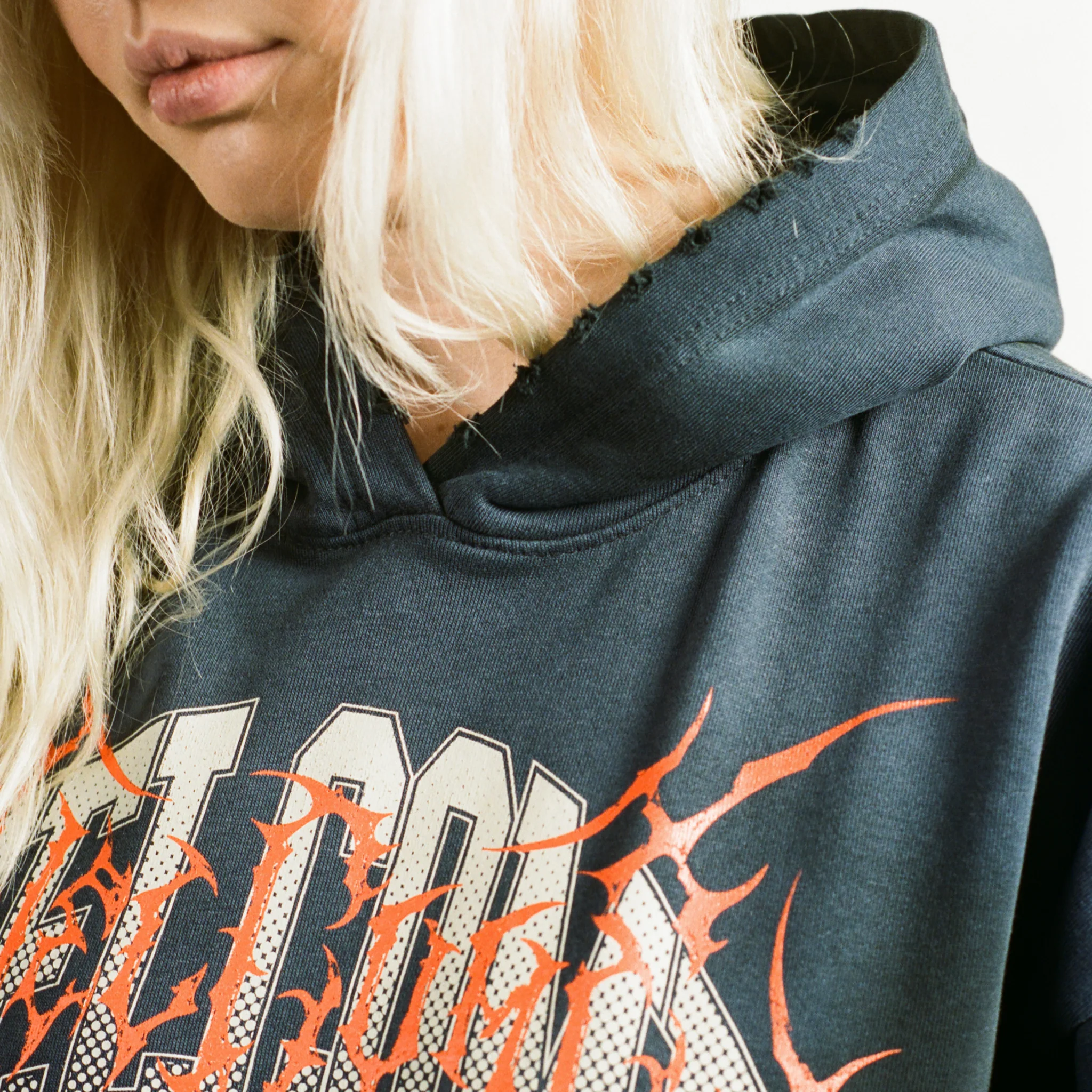 Coupled Sun Fade Distressed Hoodie - Image 7