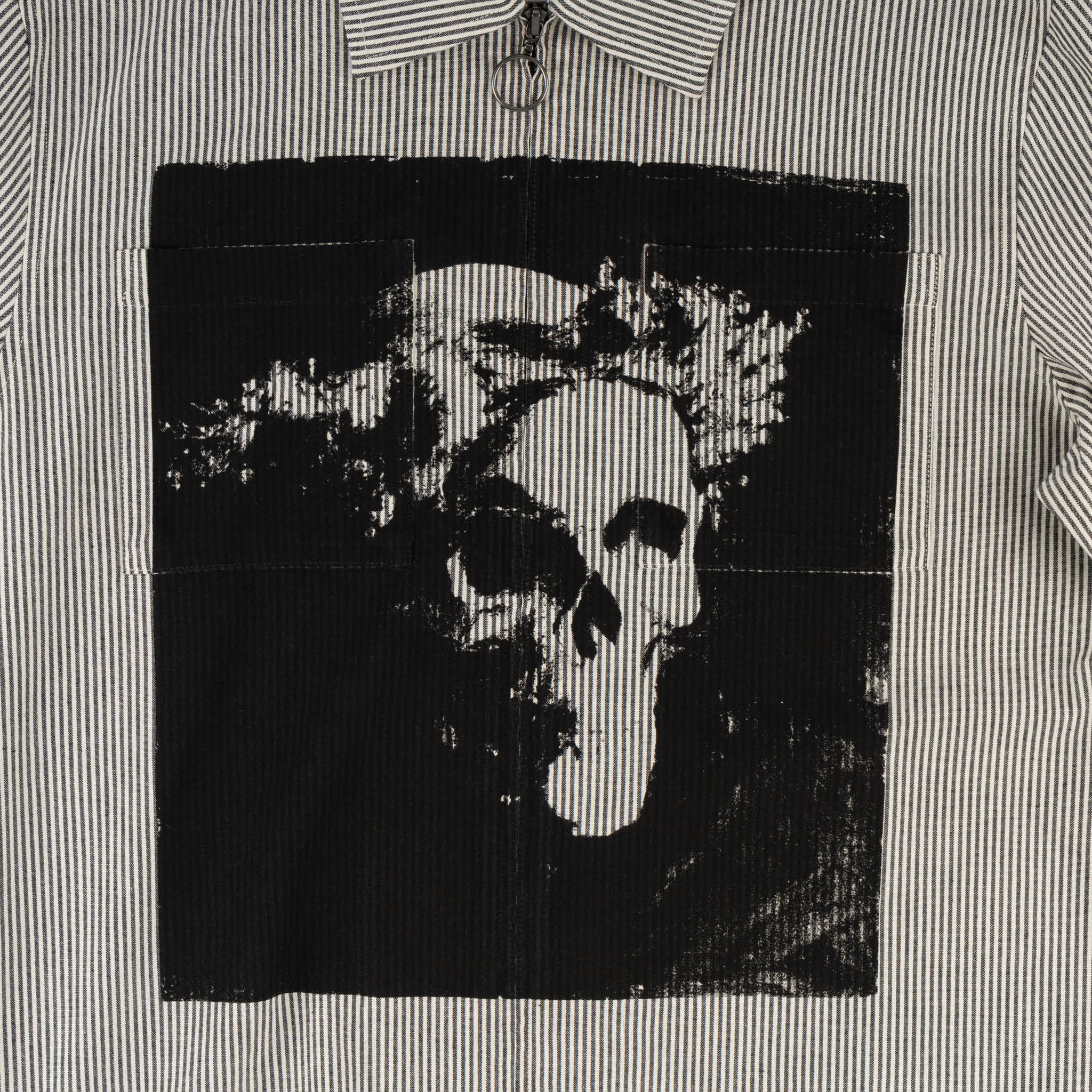 Crowned Printed Oxford Zip Shirt - Image 3