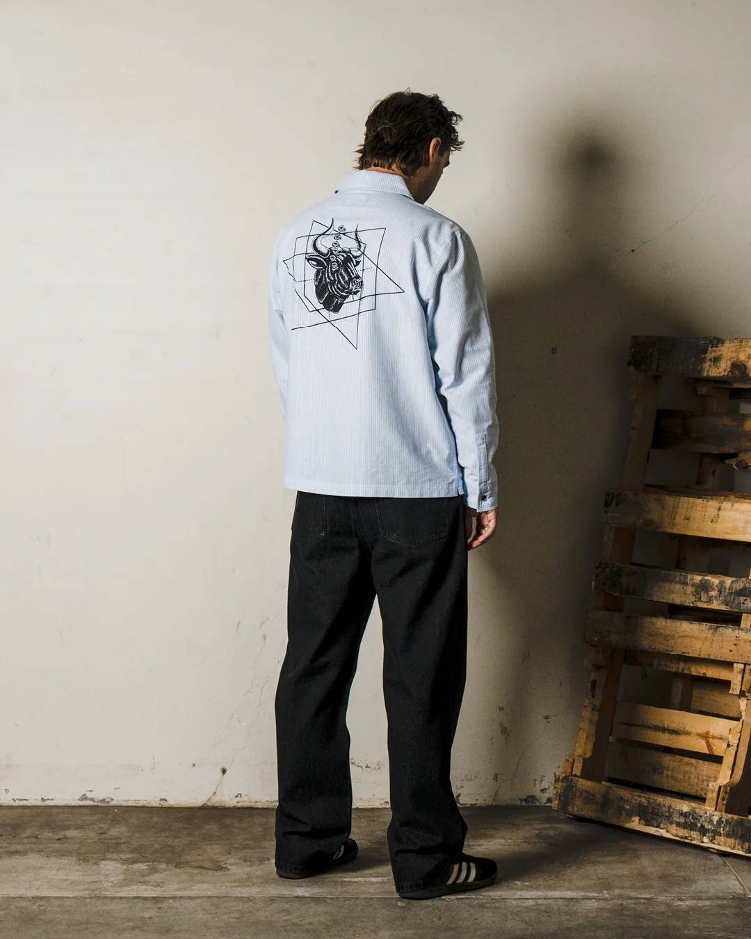 Dimension Printed L/S Oxford Shirt - Image 6