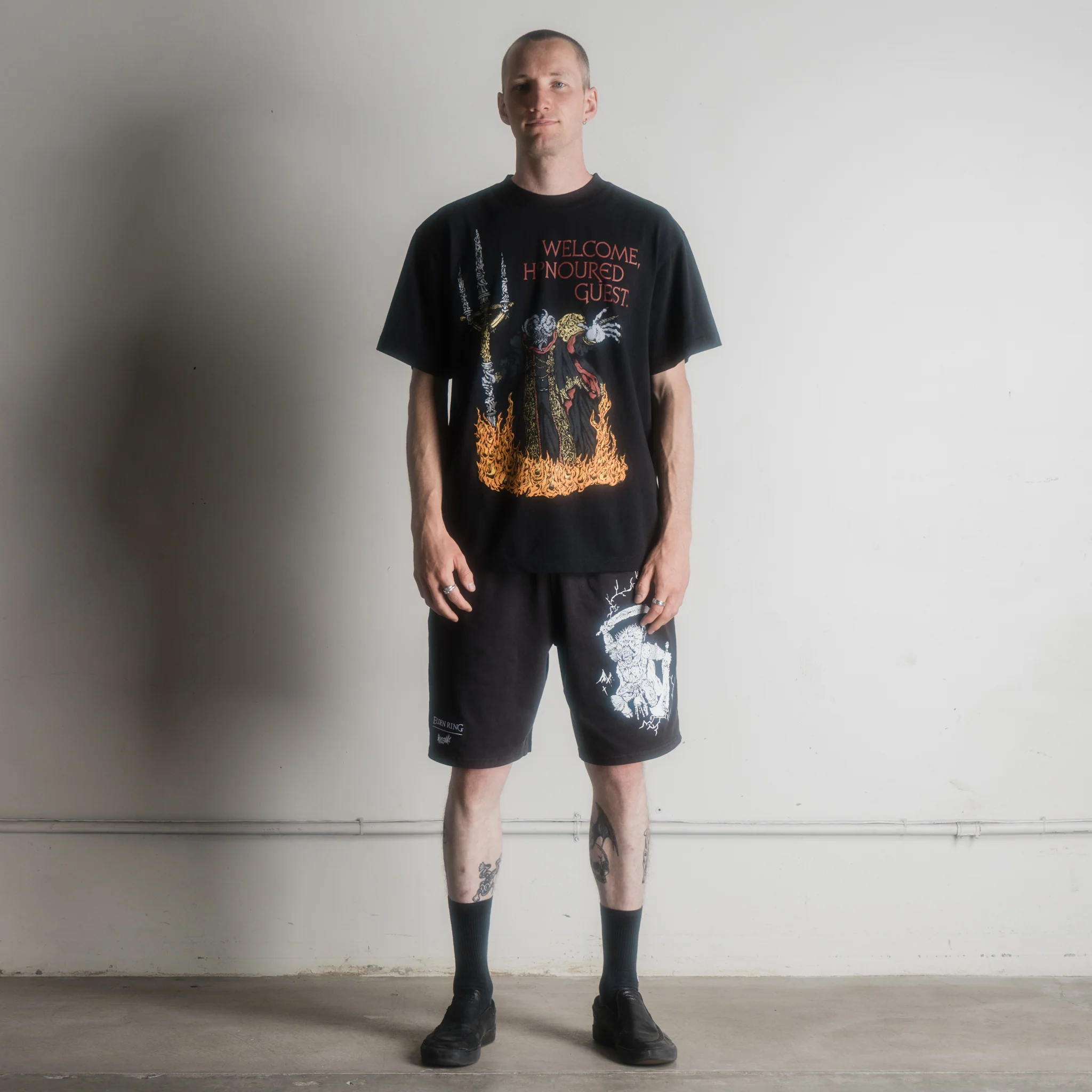 ELDEN RING X WELCOME - Radahn Pigment-Dyed Jersey Shorts - Image 6