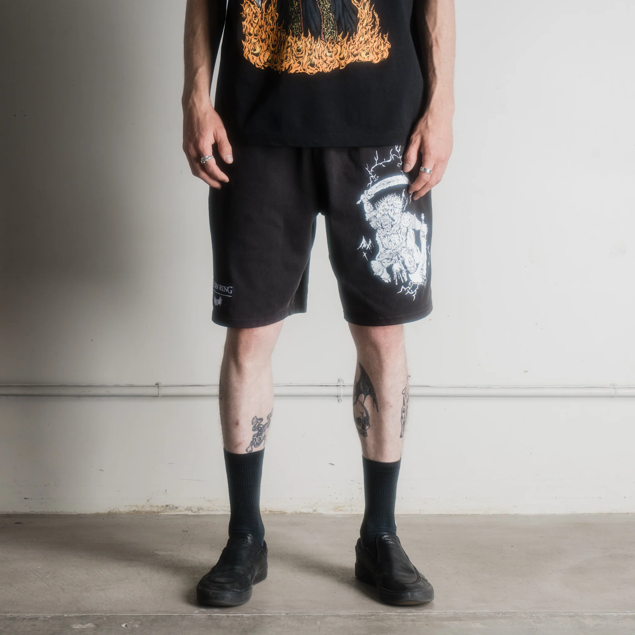 ELDEN RING X WELCOME - Radahn Pigment-Dyed Jersey Shorts - Image 7
