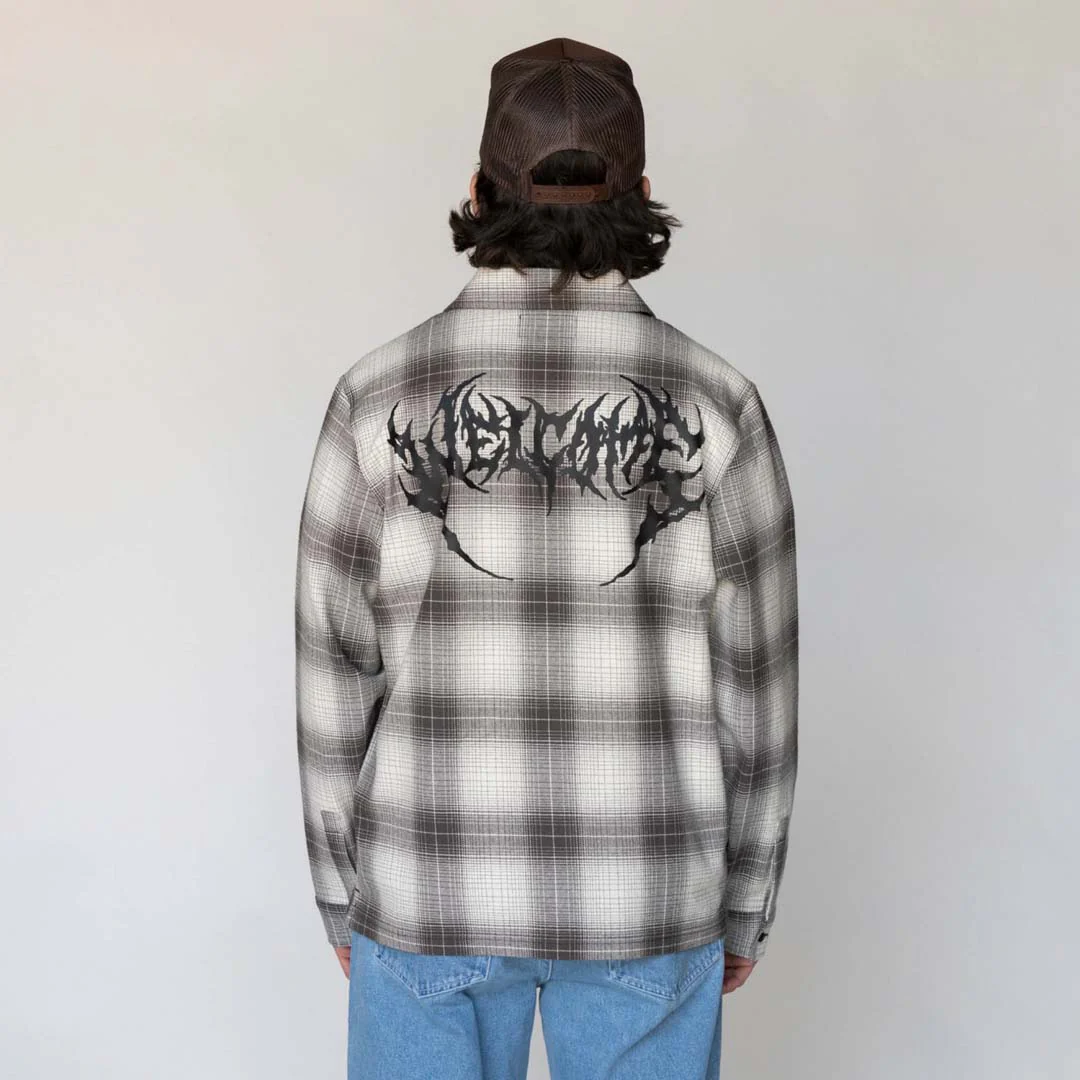 Fang Woven Plaid Shirt - Black - Image 5