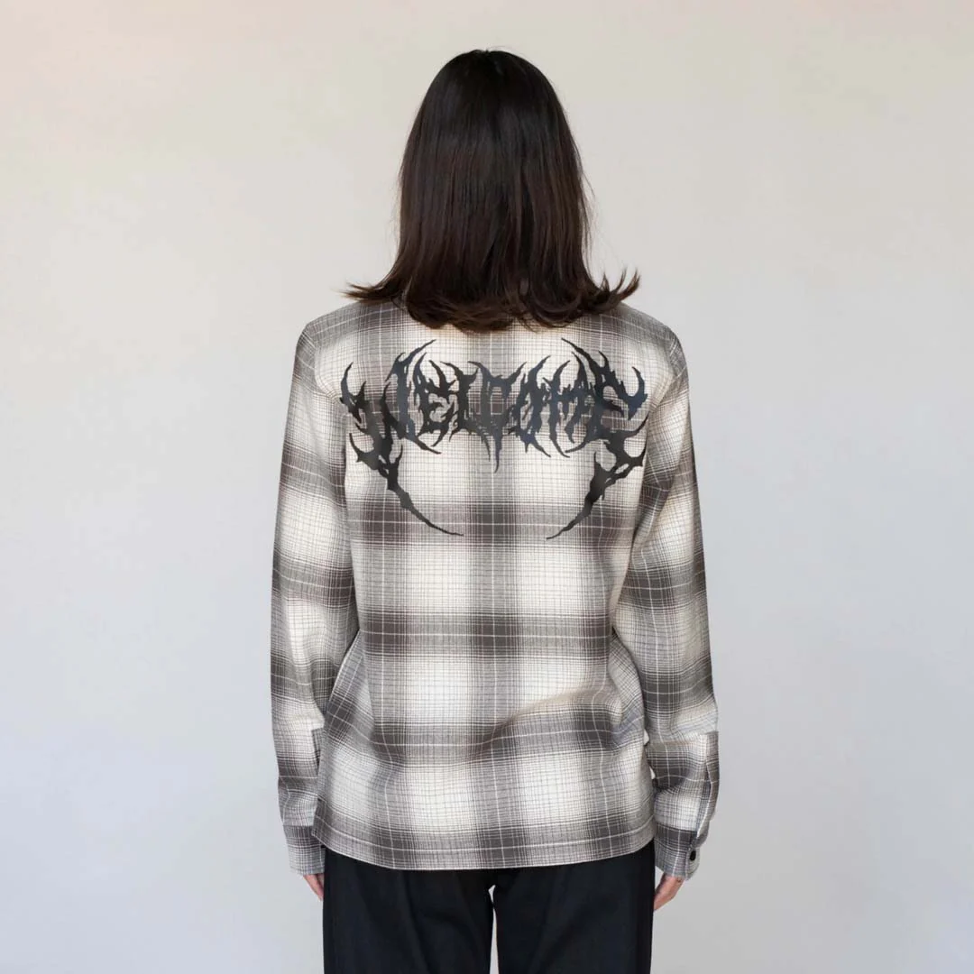 Fang Woven Plaid Shirt - Black - Image 6