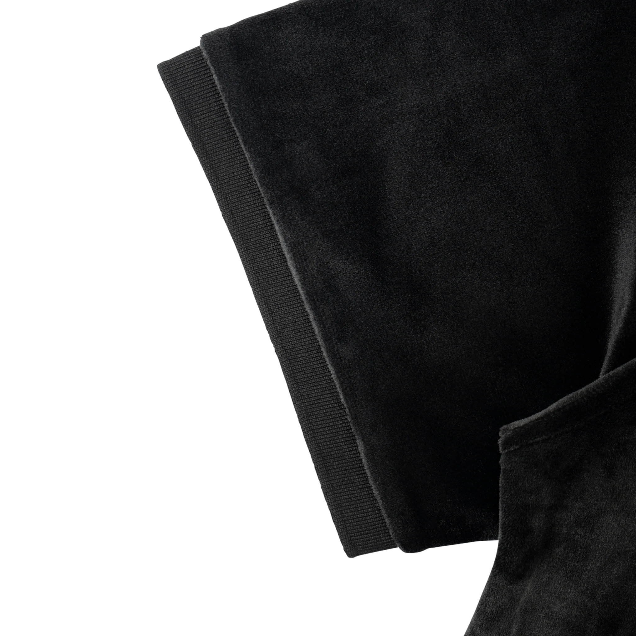 Grain Embroidered Velour Zip Polo - Image 5