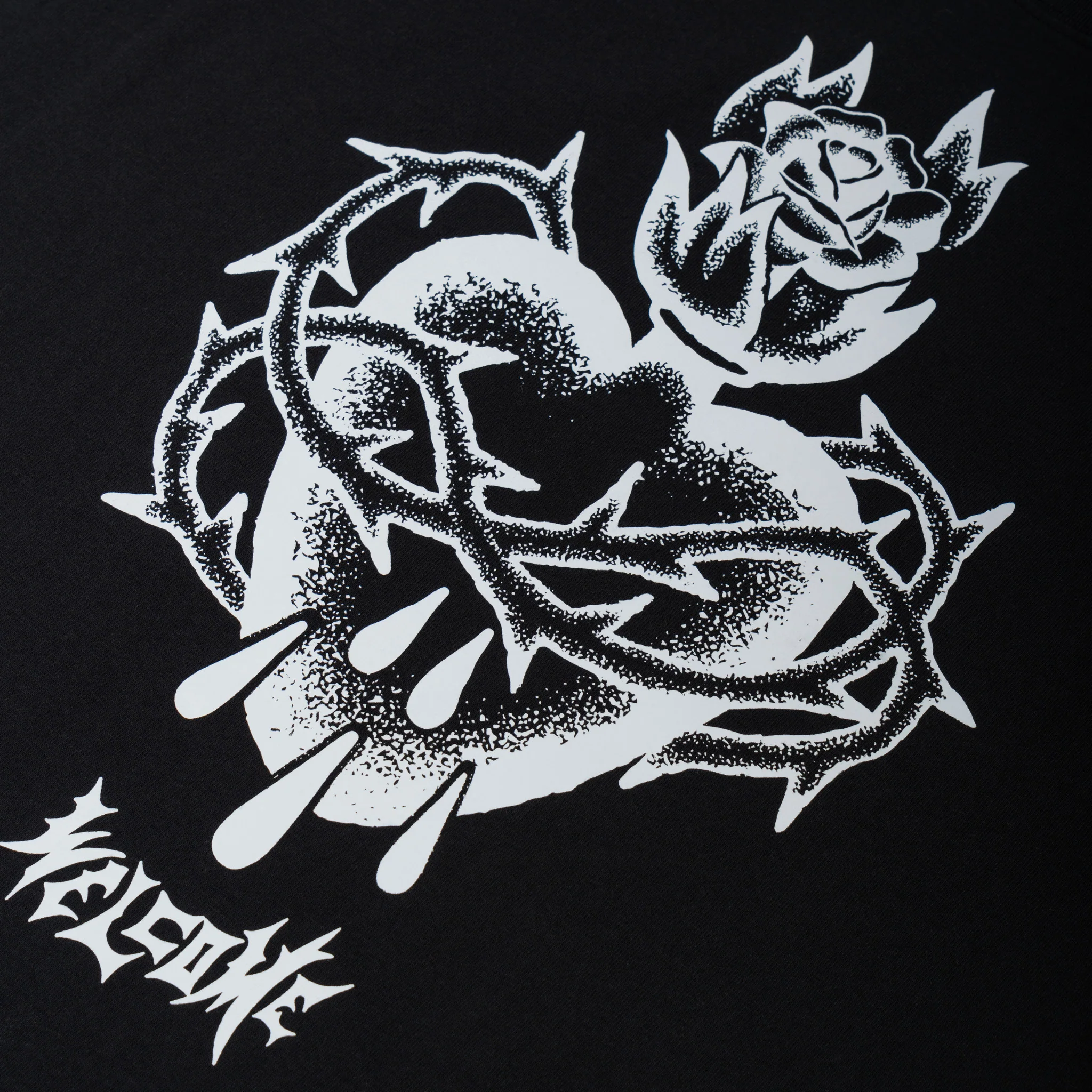 Hallowed Printed Boxy Garment-Dyed Tee - Black - Image 3