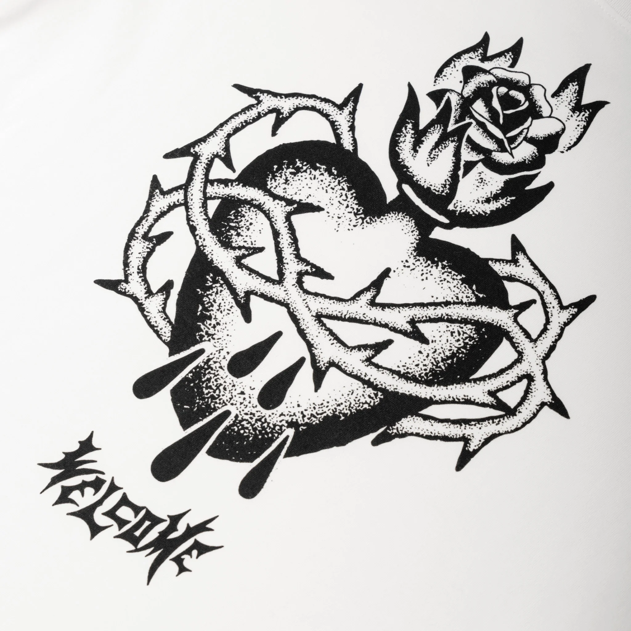 Hallowed Printed Boxy Garment-Dyed Tee - White - Image 3
