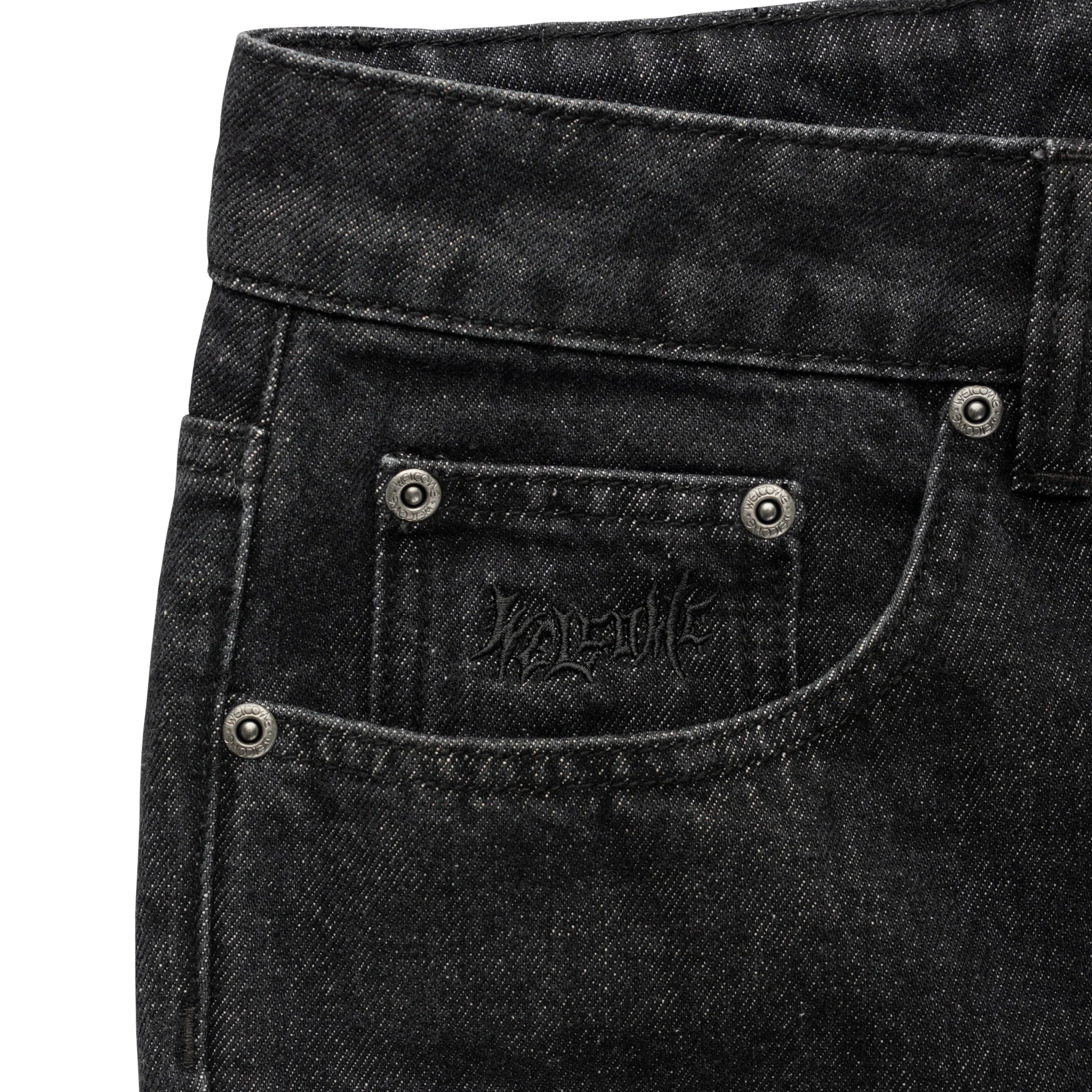 Immortal Loose Straight Fit Denim - Washed Black - Image 3