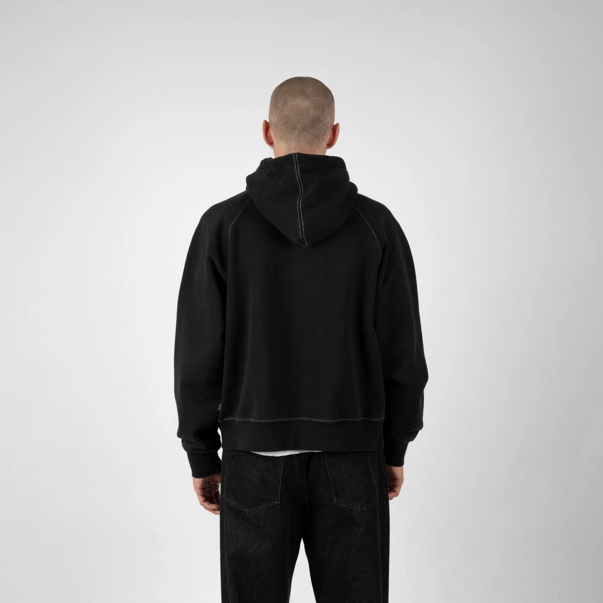 Kellen Cropped Pigment-Dyed Studded Zip Hoodie - Image 4