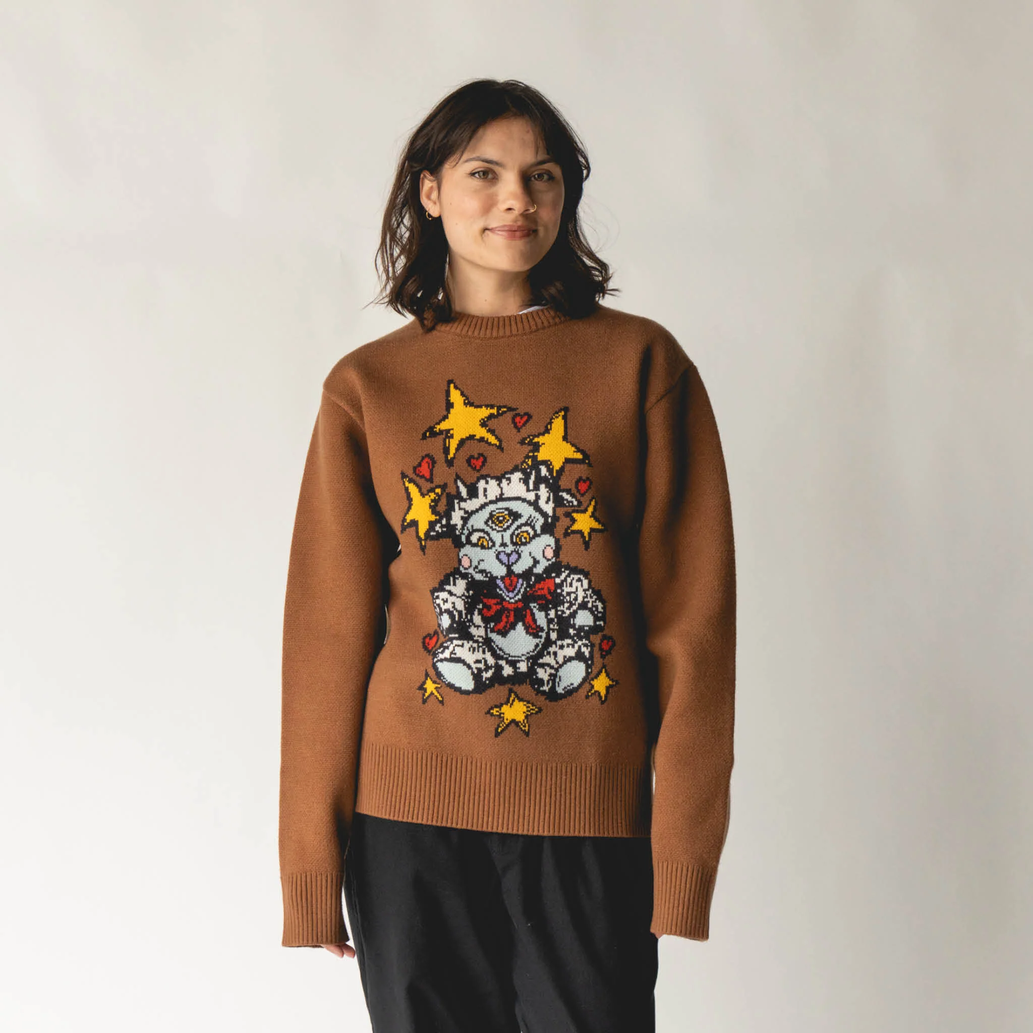 Lamby Knit Sweater - Brown - Image 7