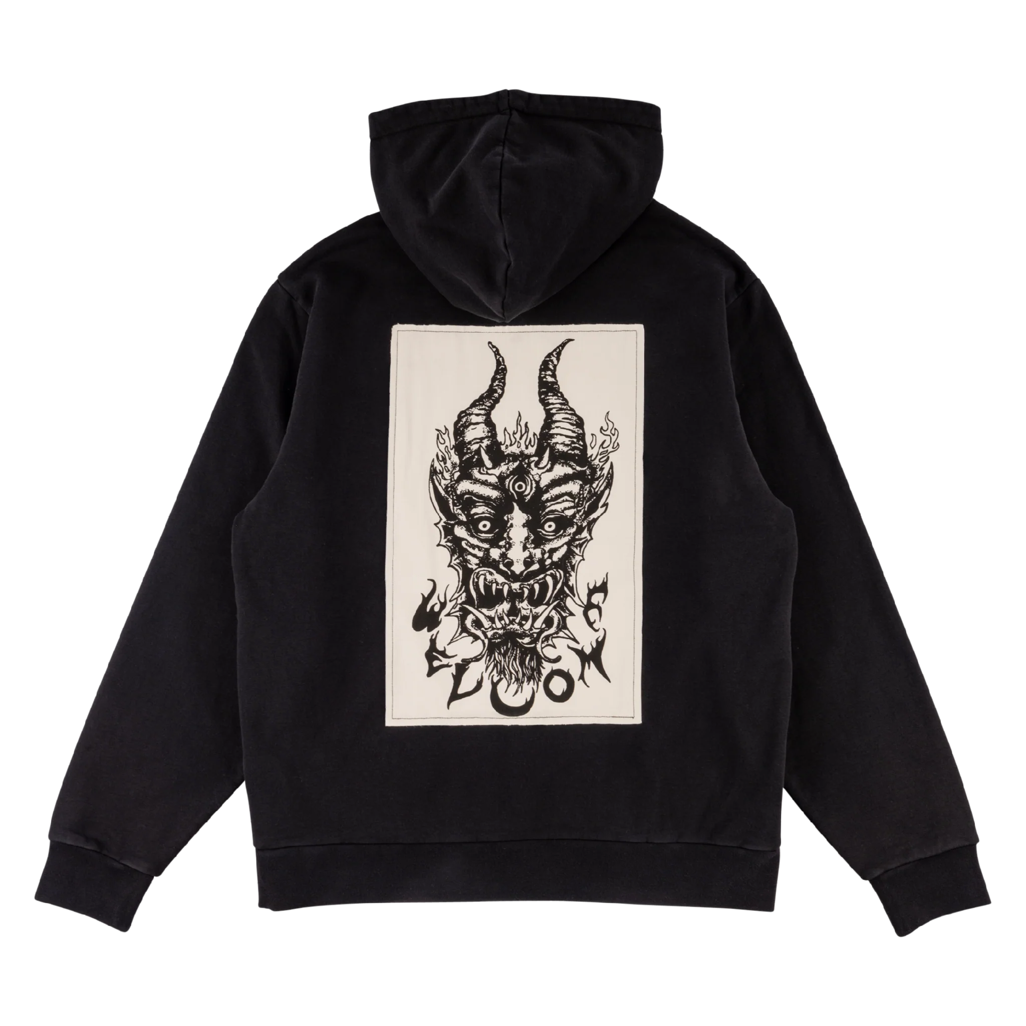 Light and Easy Pigment-Dyed Hoodie w/Patch - Black