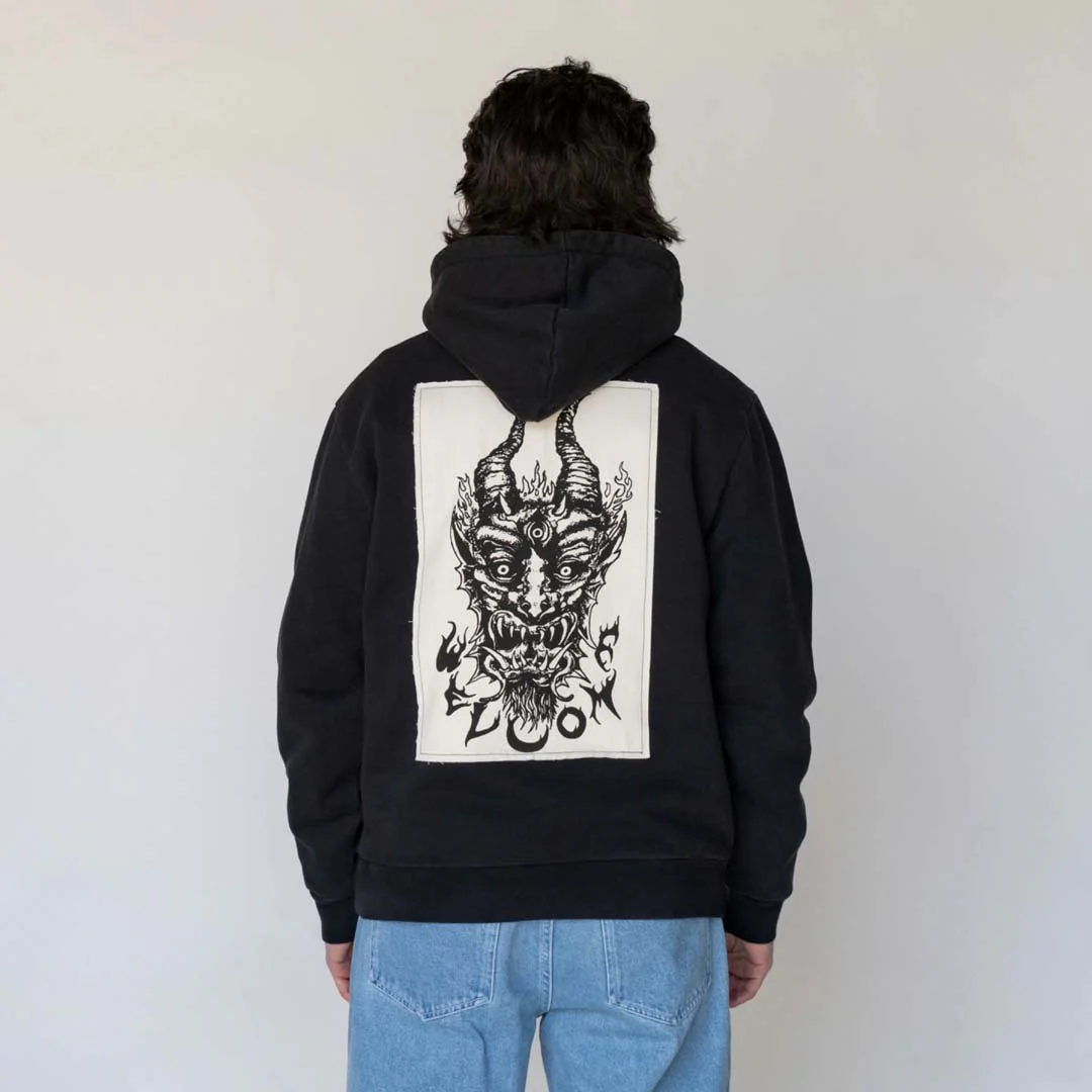 Light and Easy Pigment-Dyed Hoodie w/Patch - Black - Image 6