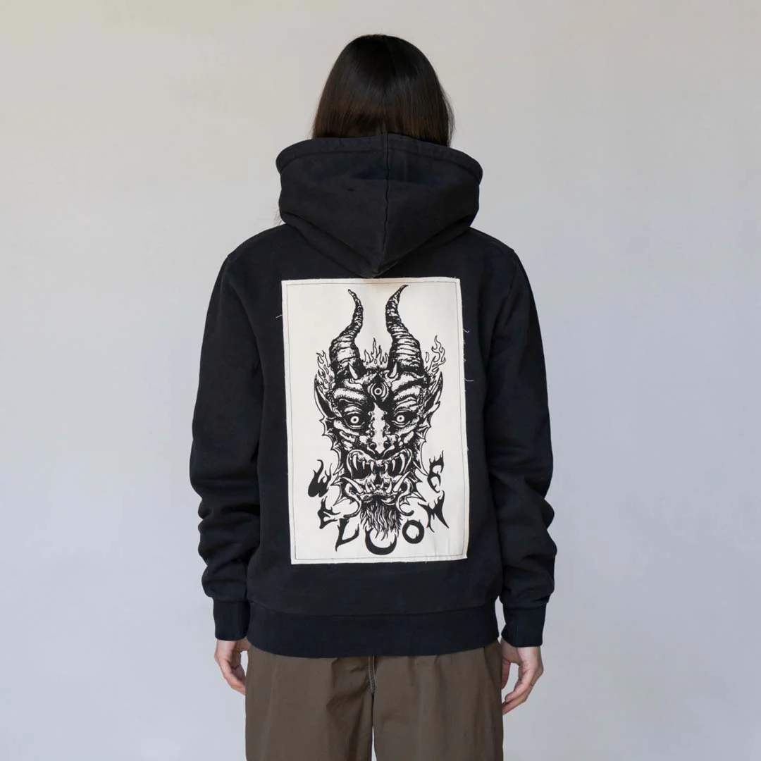 Light and Easy Pigment-Dyed Hoodie w/Patch - Black - Image 8