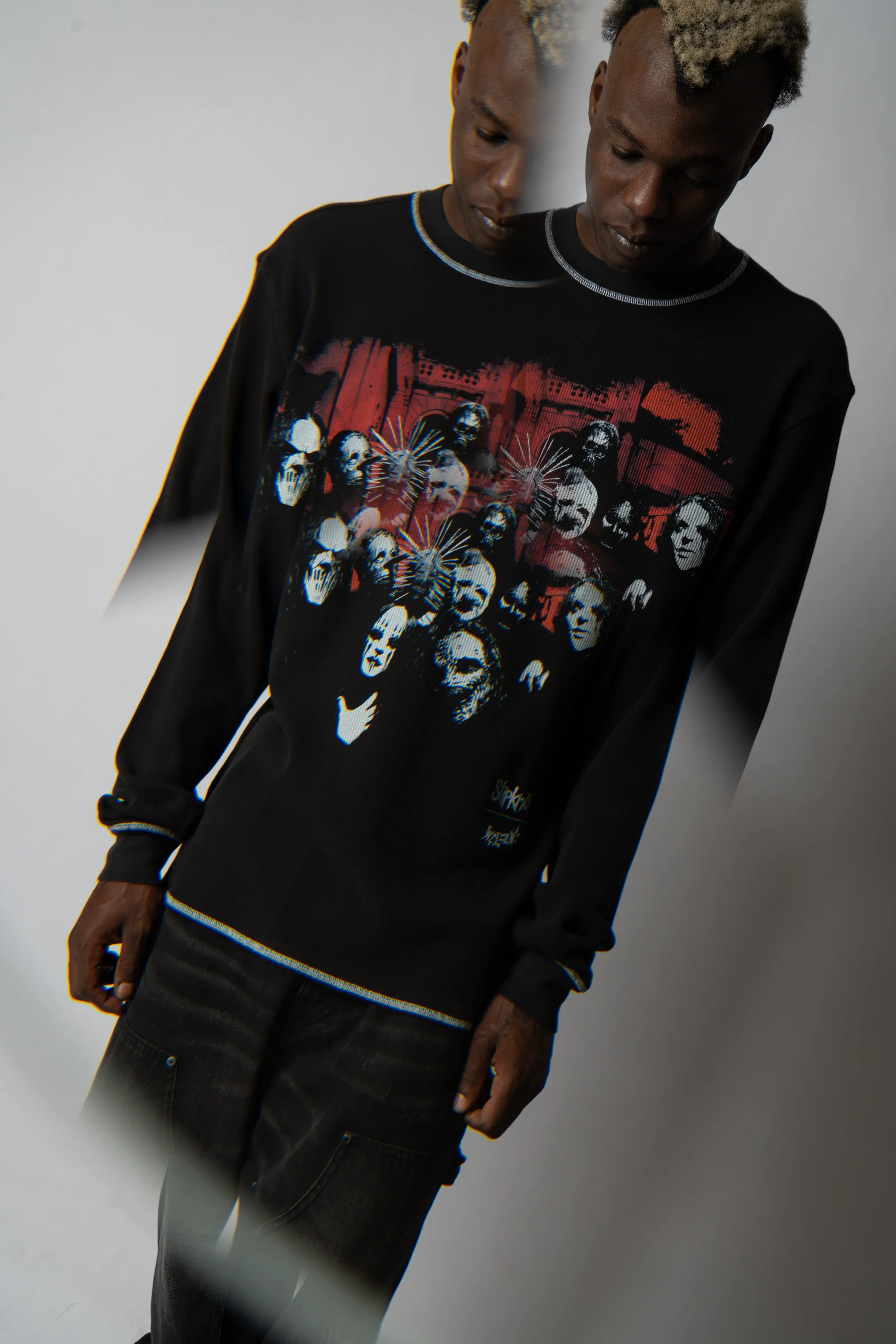SLIPKNOT X WELCOME - Masks Boxy Contrast Stitch Thermal - Image 7