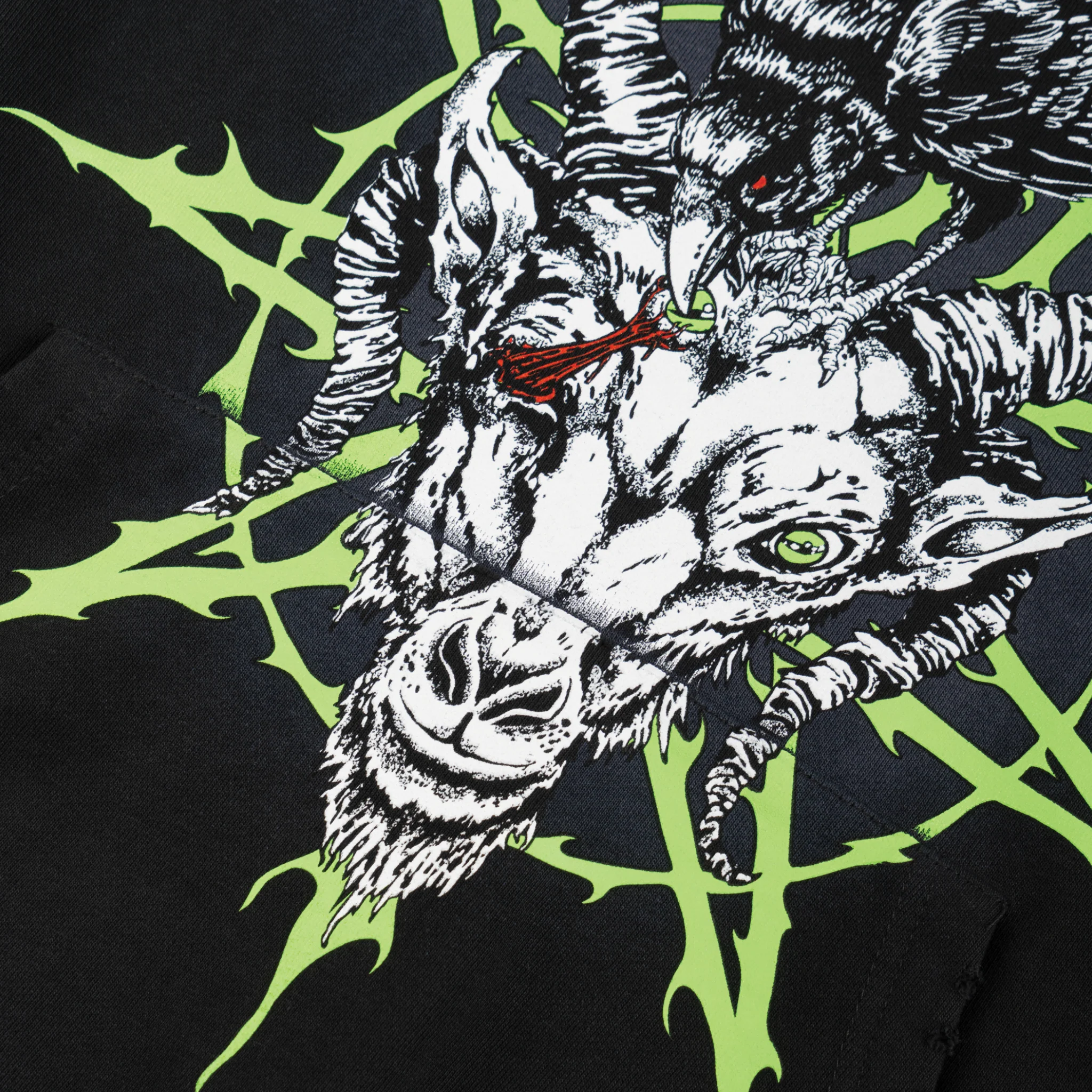 SLIPKNOT X WELCOME - Ravenous Distressed Sun Fade Hoodie - Image 5