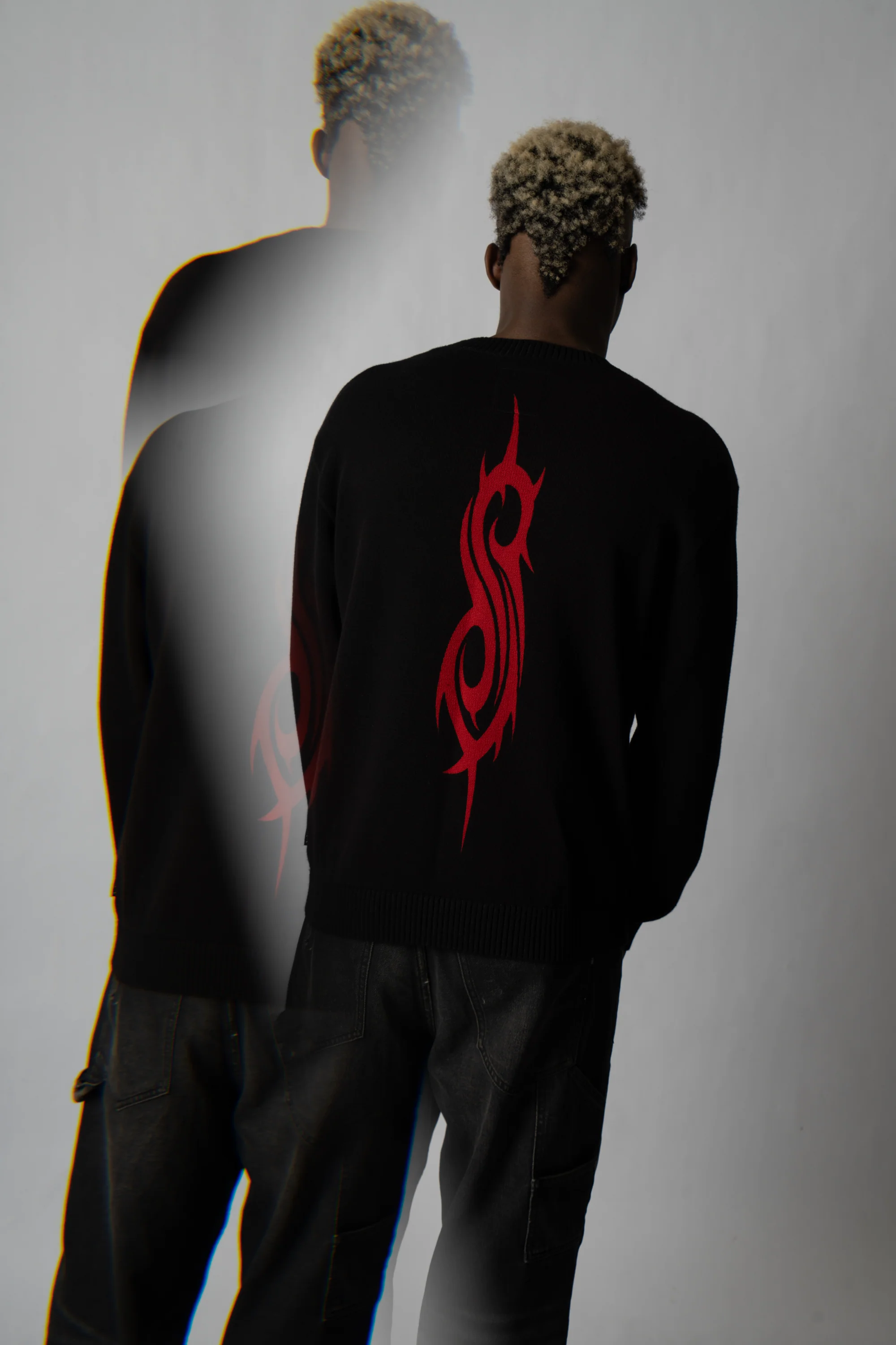SLIPKNOT X WELCOME - Slipknot Overprint Knit Sweater - Image 9
