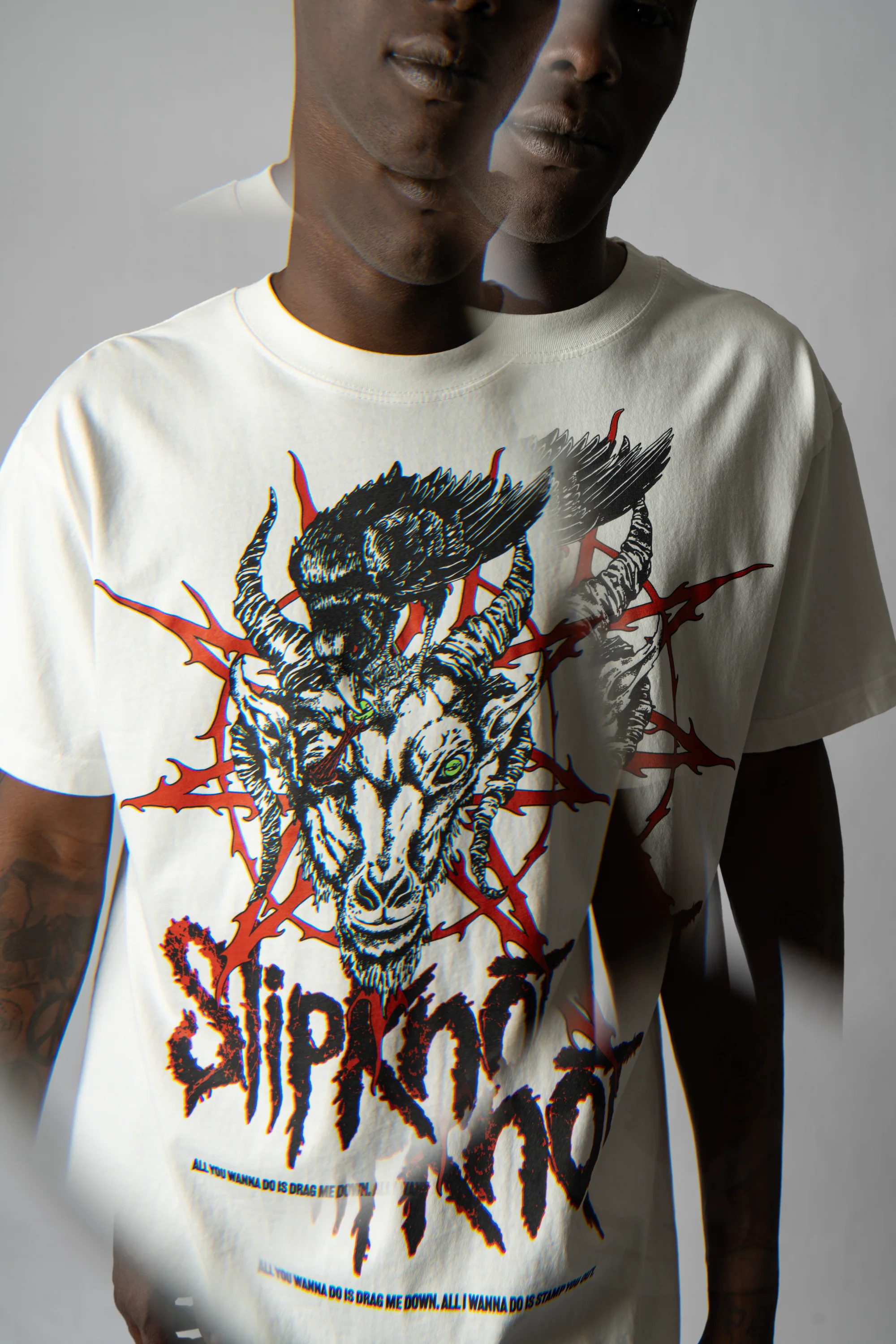 SLIPKNOT X WELCOME - Spit It Out Boxy Garment-Dyed Tee - Image 9