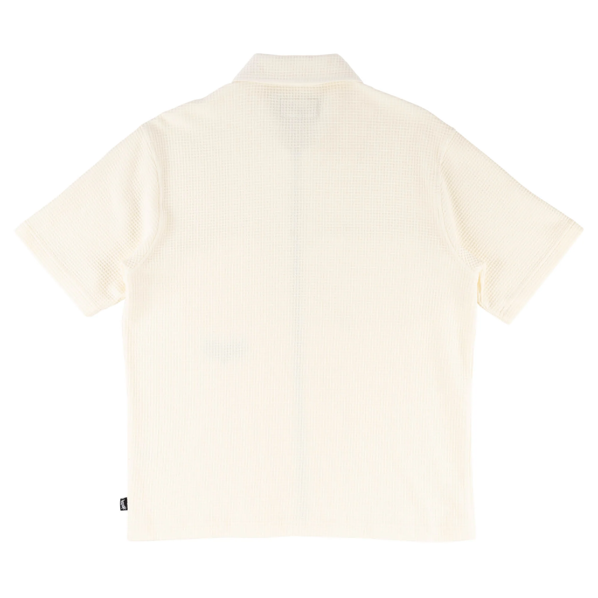 Sliver S/S Waffle-Knit Zip Shirt - Bone - Image 4
