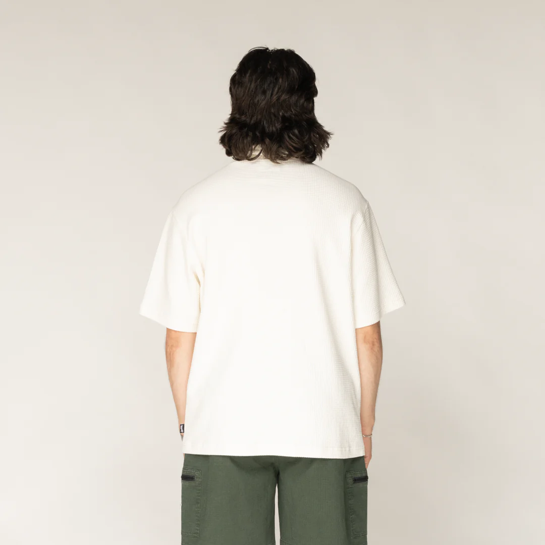 Sliver S/S Waffle-Knit Zip Shirt - Bone - Image 8