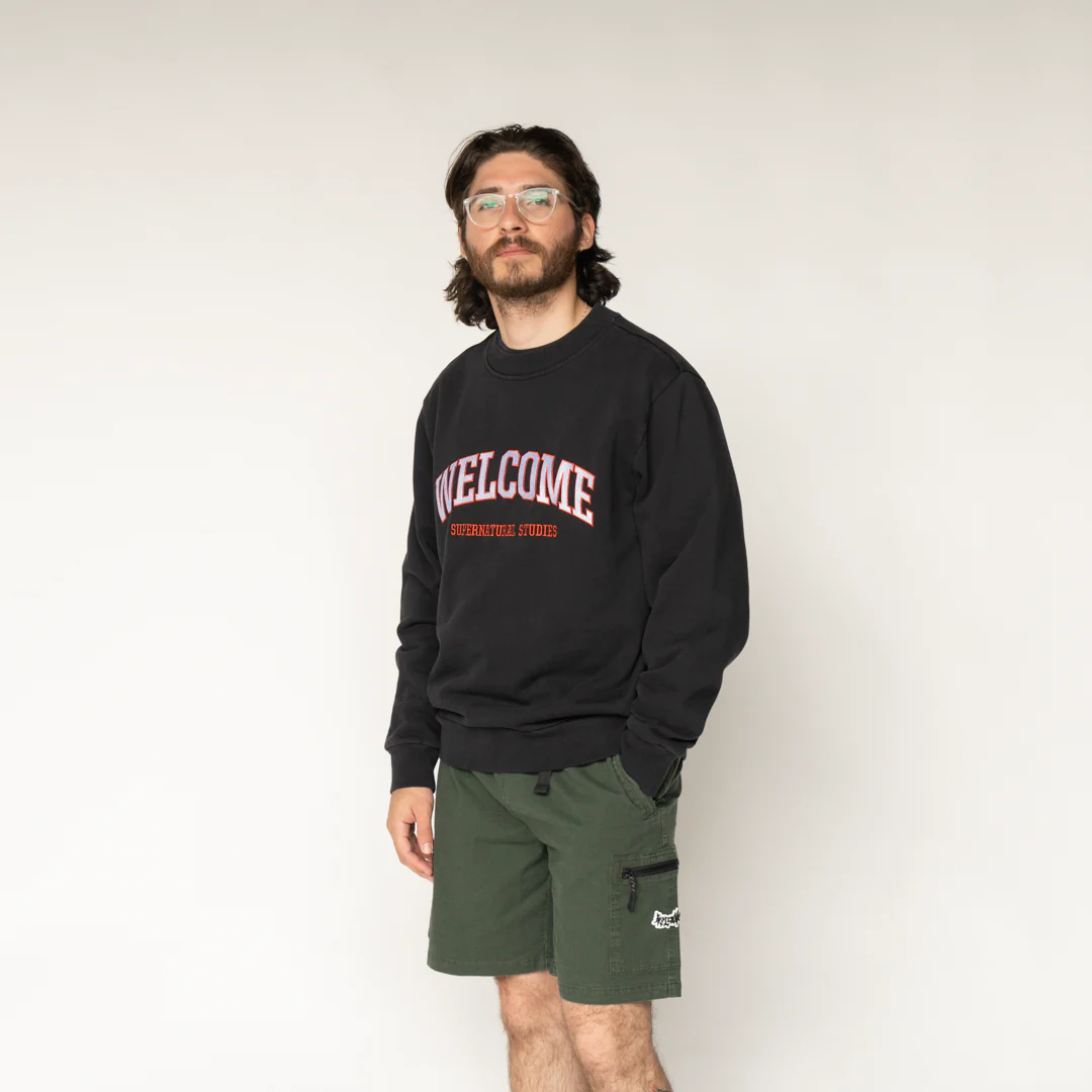 Student Embroidered Pigment-Dyed Crew - Black - Image 4