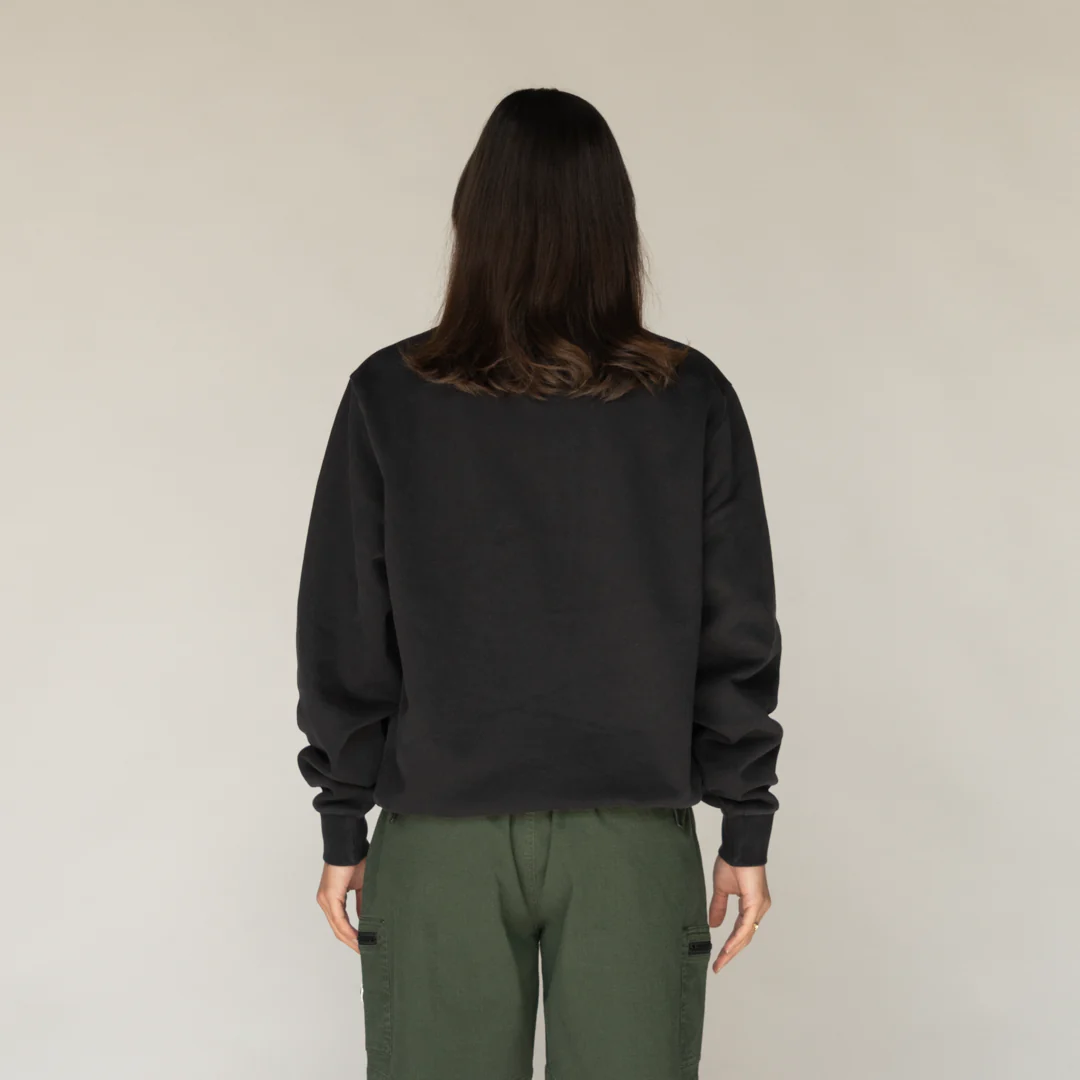 Student Embroidered Pigment-Dyed Crew - Black - Image 6