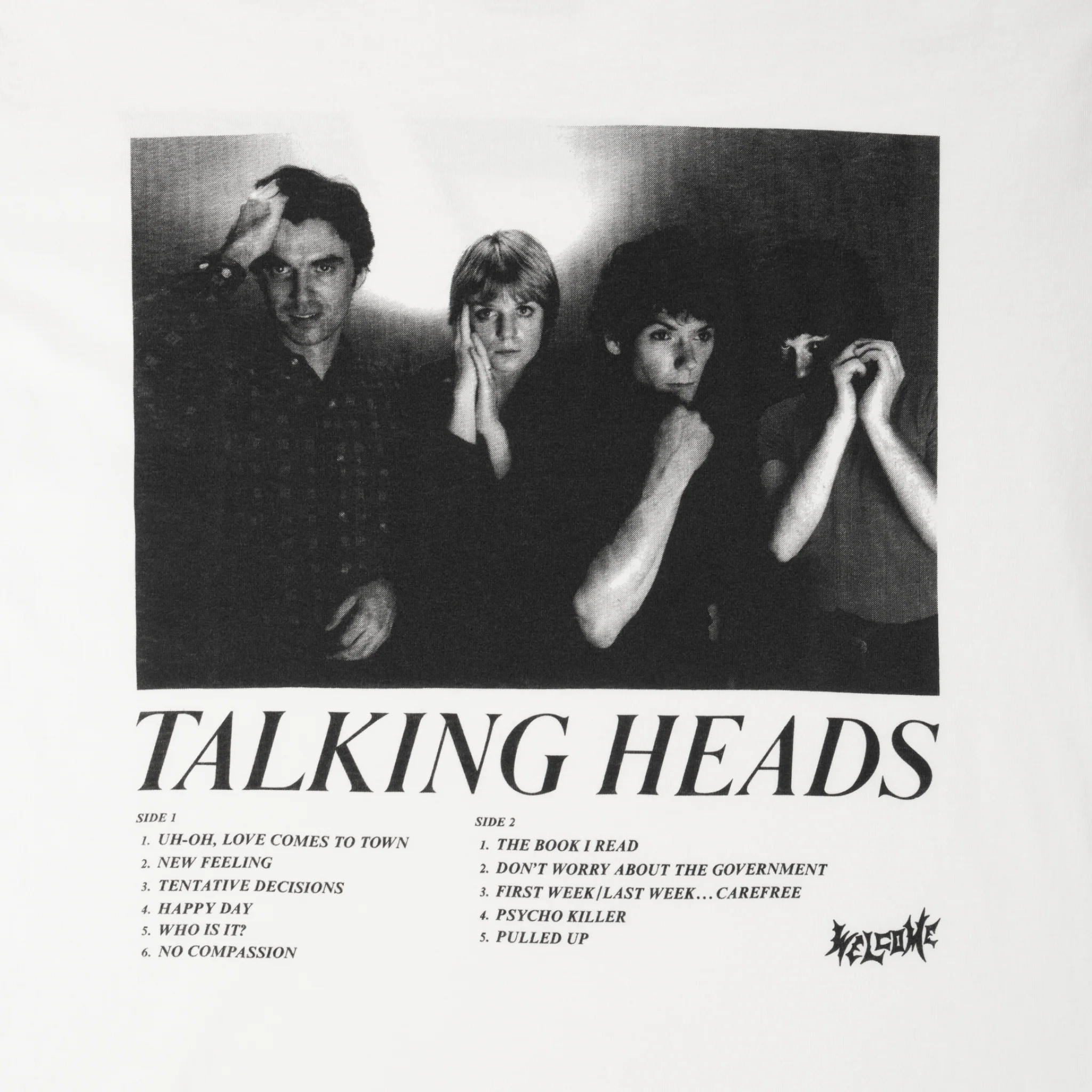 TALKING HEADS X WELCOME - Track List Tee - Image 3