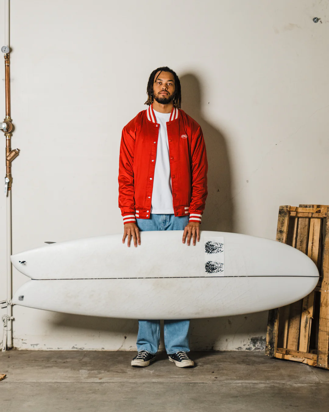Union Thermal-Lined Satin Varsity Jacket - Image 6