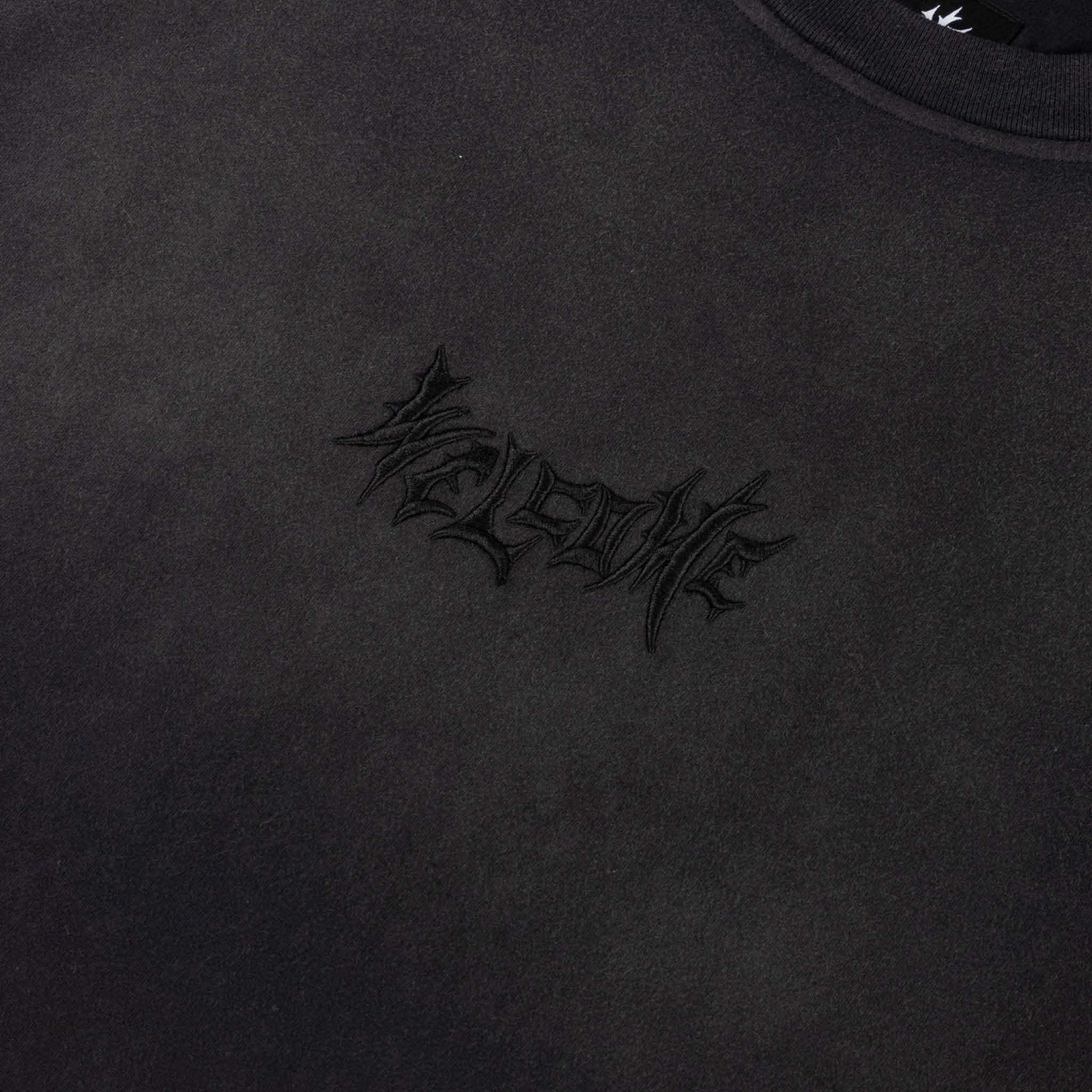 Vamp S/S Garment-Dyed Enzyme Washed Knit - Black - Image 4