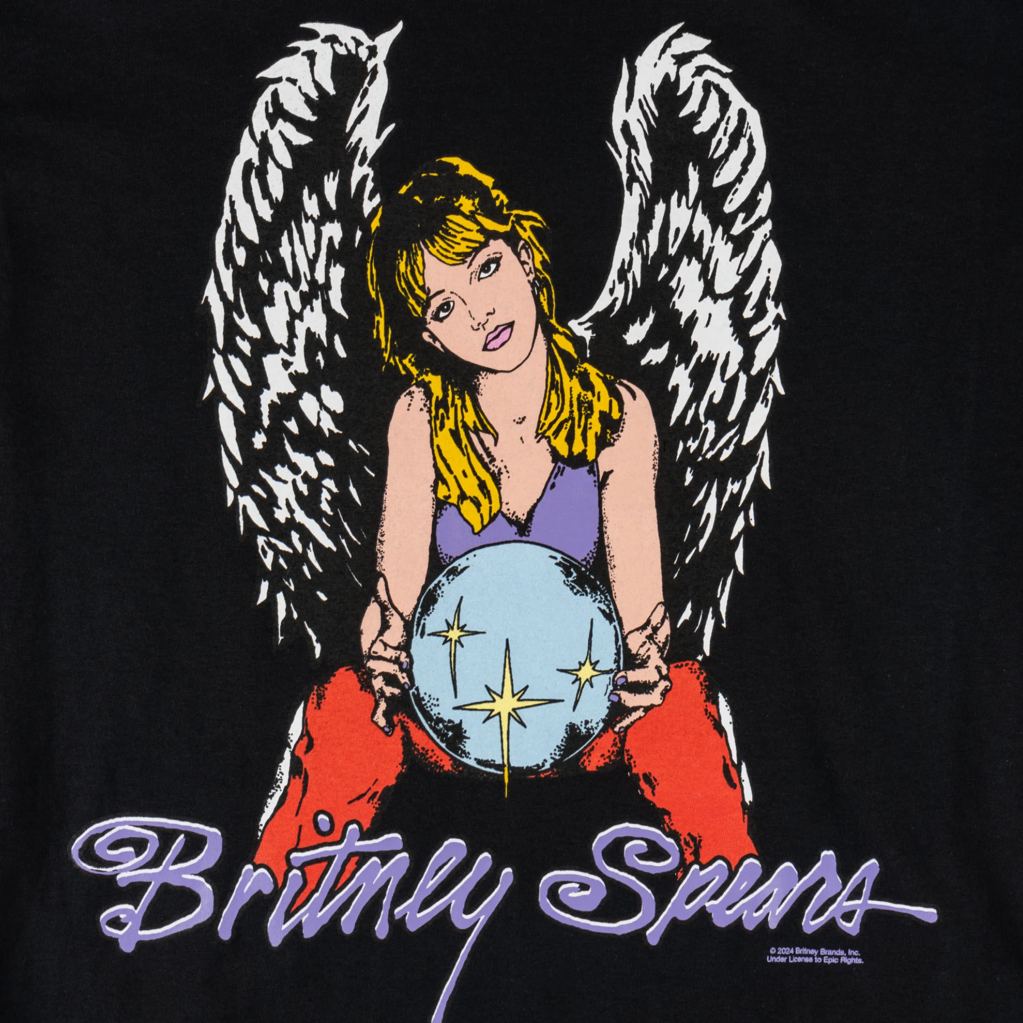 Britney Spears X Welcome - Angel Tee- Black - Image 3