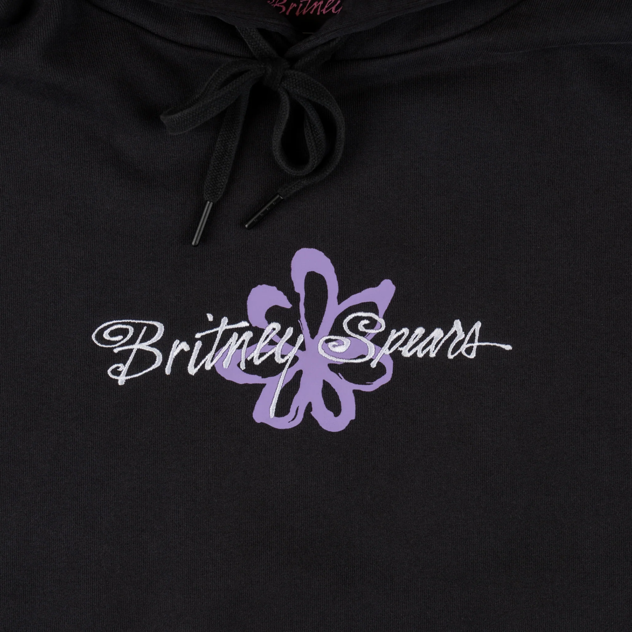 Britney Spears X Welcome - Flower Pigment-Dyed Hoodie - Black - Image 3
