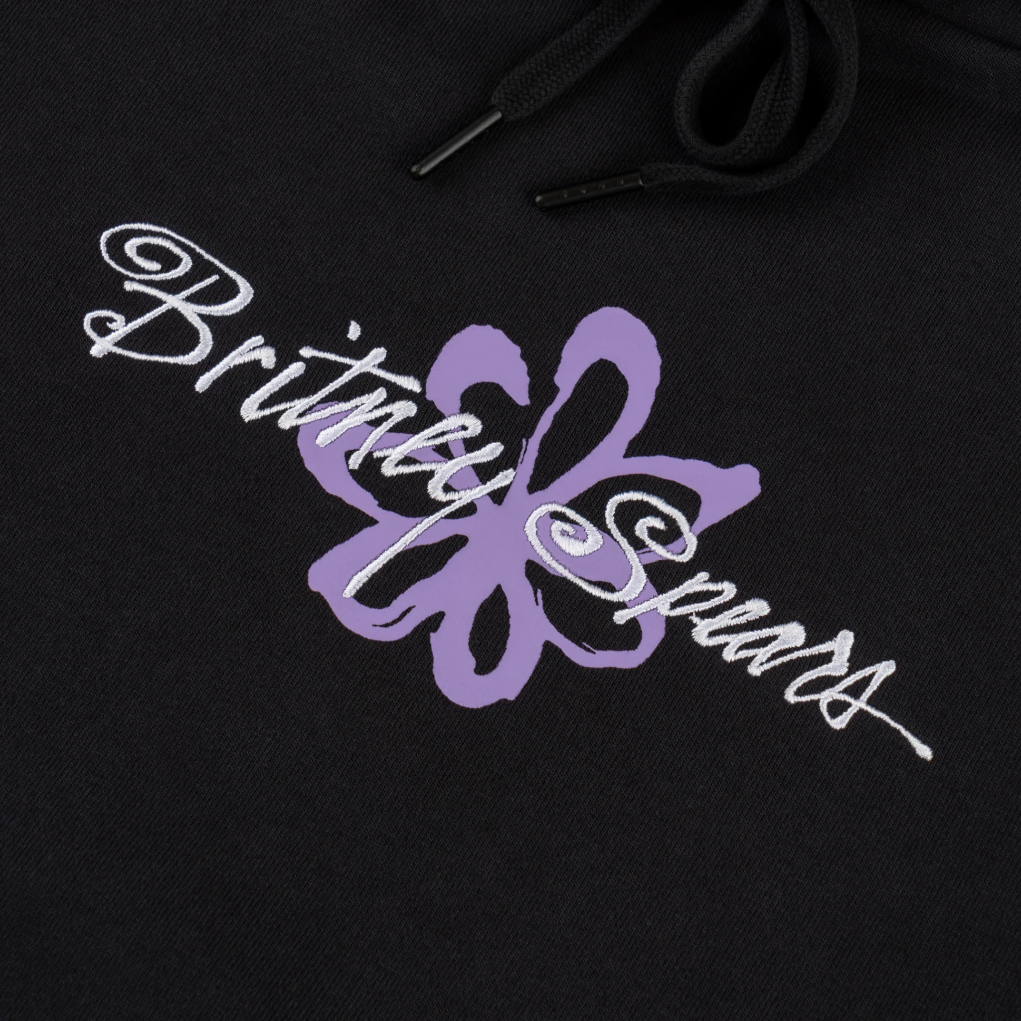 Britney Spears X Welcome - Flower Pigment-Dyed Hoodie - Black - Image 4