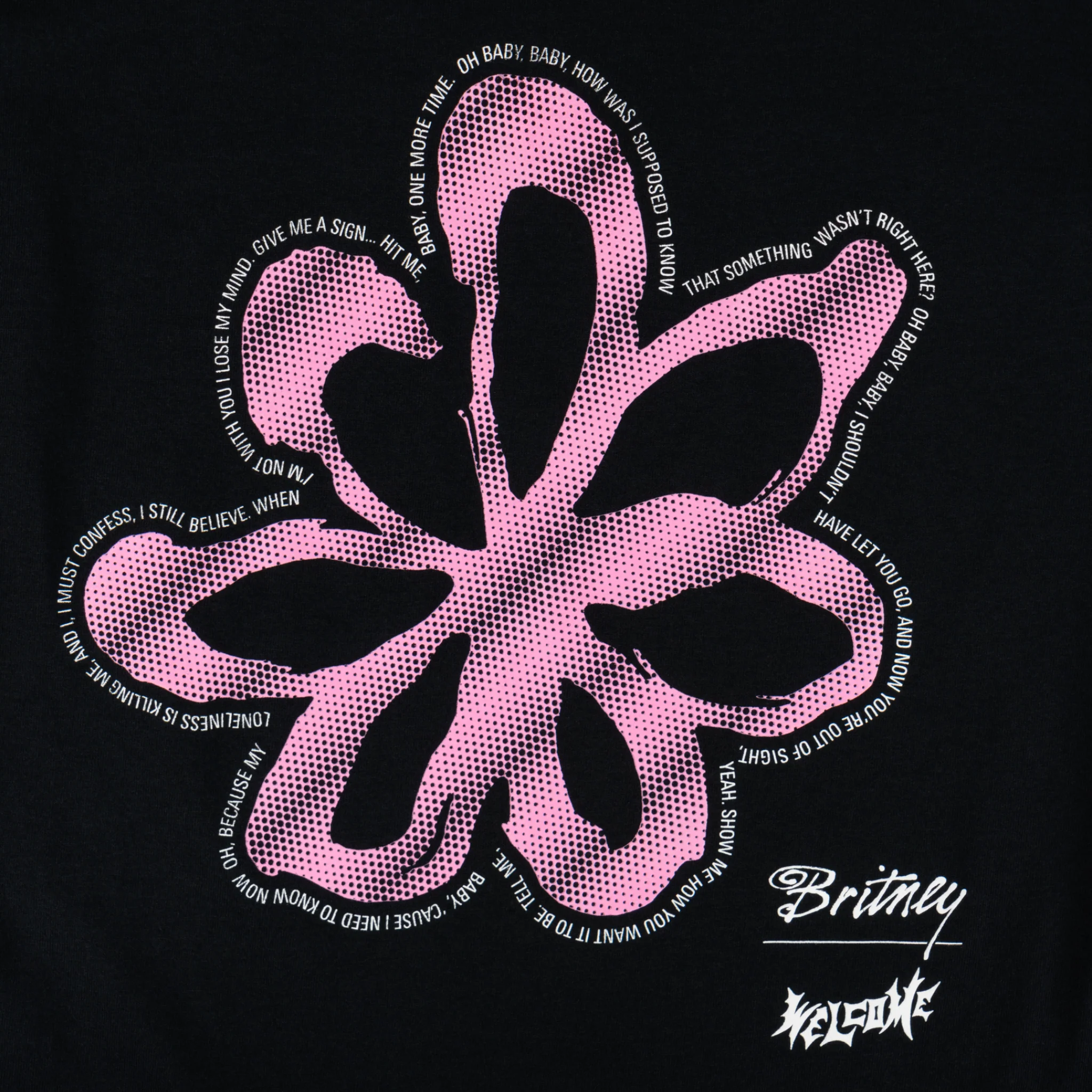 Britney Spears X Welcome - Flower tee - Black - Image 5